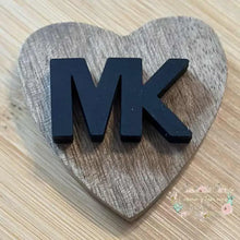 Load image into Gallery viewer, MiKe Black Letters - Silicone Focal Bead Silicone Focal Book
