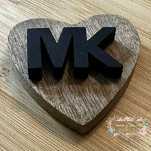Load image into Gallery viewer, MiKe Black Letters - Silicone Focal Bead Silicone Focal Book
