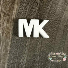 Load image into Gallery viewer, M*ke Letters - Silivone Focal Bead White Silicone Focal Bead
