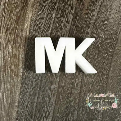 M*ke Letters - Silivone Focal Bead White Silicone Focal Bead