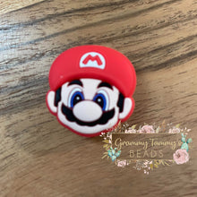 Load image into Gallery viewer, Mario Red - Silicone Focal Bead
