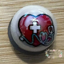 Load image into Gallery viewer, Medical 16mm - Large Heart Shiny Acrylic Bead - 5 Count 16mm Acrylic Beads
