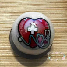Load image into Gallery viewer, Medical 16mm - Large Heart Shiny Acrylic Bead - 5 Count 16mm Acrylic Beads
