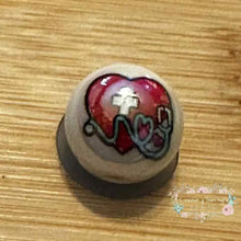 Load image into Gallery viewer, Medical 16mm - Large Heart Shiny Acrylic Bead - 5 Count 16mm Acrylic Beads
