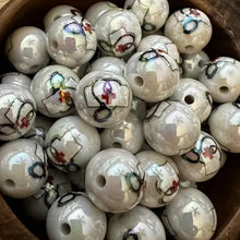 Load image into Gallery viewer, Medical 16mm Shiny Bead - White - 5 Count 16mm Acrylic Beads
