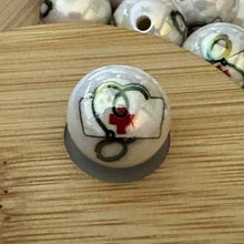 Load image into Gallery viewer, Medical 16mm Shiny Bead - White - 5 Count 16mm Acrylic Beads
