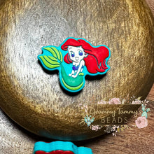 Load image into Gallery viewer, Red Headed Mermaid #3 Silicone Focal Bead Beads
