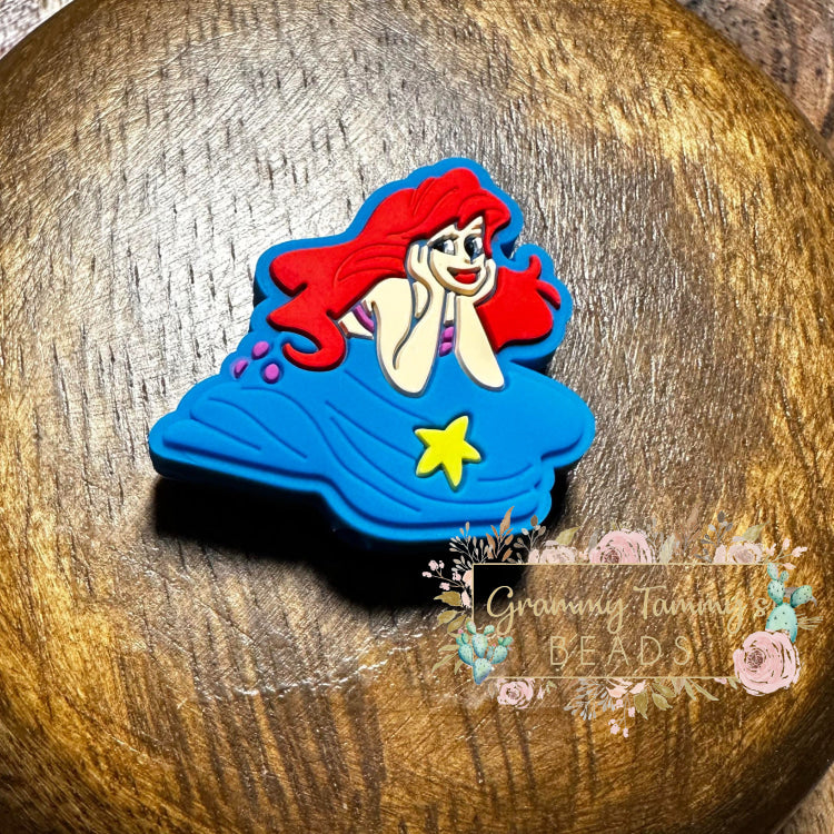 Red Headed Mermaid Focal Beads