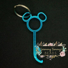 Load image into Gallery viewer, Mickey Mouse Inspired Bottle Opener Keychains - Multiple Colors Available Teal Keychain
