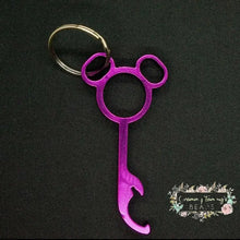 Load image into Gallery viewer, Mickey Mouse Inspired Bottle Opener Keychains - Multiple Colors Available Dark Pink Keychain

