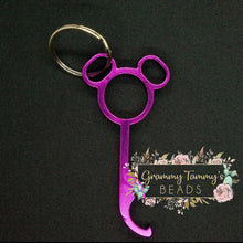 Load image into Gallery viewer, Mickey Mouse Inspired Bottle Opener Keychains - Multiple Colors Available Dark Pink Keychain
