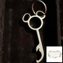 Load image into Gallery viewer, Mickey Mouse Inspired Bottle Opener Keychains - Multiple Colors Available Silver Keychain
