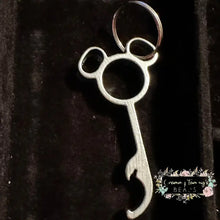 Load image into Gallery viewer, Mickey Mouse Inspired Bottle Opener Keychains - Multiple Colors Available Silver Keychain
