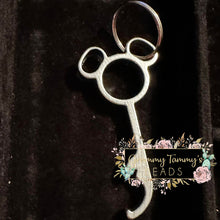 Load image into Gallery viewer, Mickey Mouse Inspired Bottle Opener Keychains - Multiple Colors Available Silver Keychain
