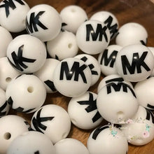 Load image into Gallery viewer, Mike 15Mm Round B&amp;W Silicone Beads
