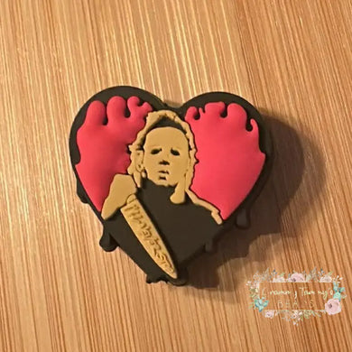 Mike Scary Heart - Silicone Focal Bead Silicone Focal Bead