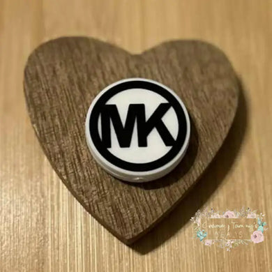 MiKe White & Black Round Silicone Focal Bead Focal Beads