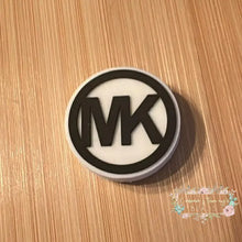 Load image into Gallery viewer, MiKe White &amp; Black Round Silicone Focal Bead Focal Beads
