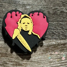 Load image into Gallery viewer, Mikie Scary Heart - Silicone Focal Bead Silicone Focal Bead
