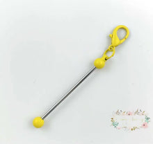 Load image into Gallery viewer, Mini Zipper Beadable Keychain 3-yellow Beadable keychain bar
