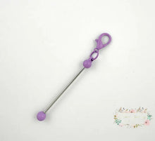 Load image into Gallery viewer, Mini Zipper Beadable Keychain 8-purple Beadable keychain bar
