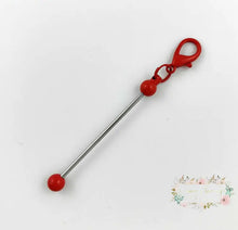Load image into Gallery viewer, Mini Zipper Beadable Keychain 9-red Beadable keychain bar
