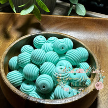 Load image into Gallery viewer, Mint 15Mm Spiral Round Silicone Bead Beads
