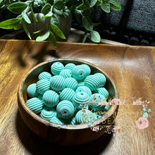 Load image into Gallery viewer, Mint 15Mm Spiral Round Silicone Bead Beads
