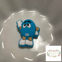 Load image into Gallery viewer, Mman - Blue Silicone Focal Bead
