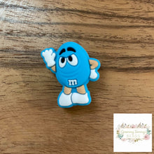 Load image into Gallery viewer, Mman - Blue Silicone Focal Bead
