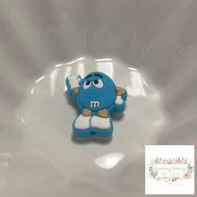 Load image into Gallery viewer, Mman - Blue Silicone Focal Bead
