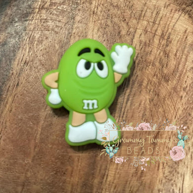 Mman - Green Silicone Focal Bead