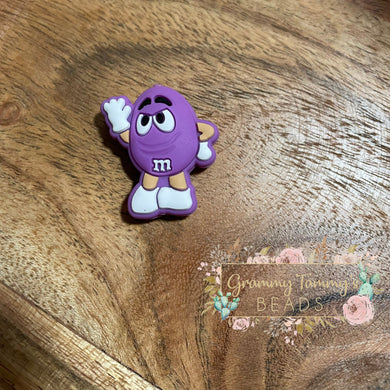 Mman - Purple Silicone Focal Bead