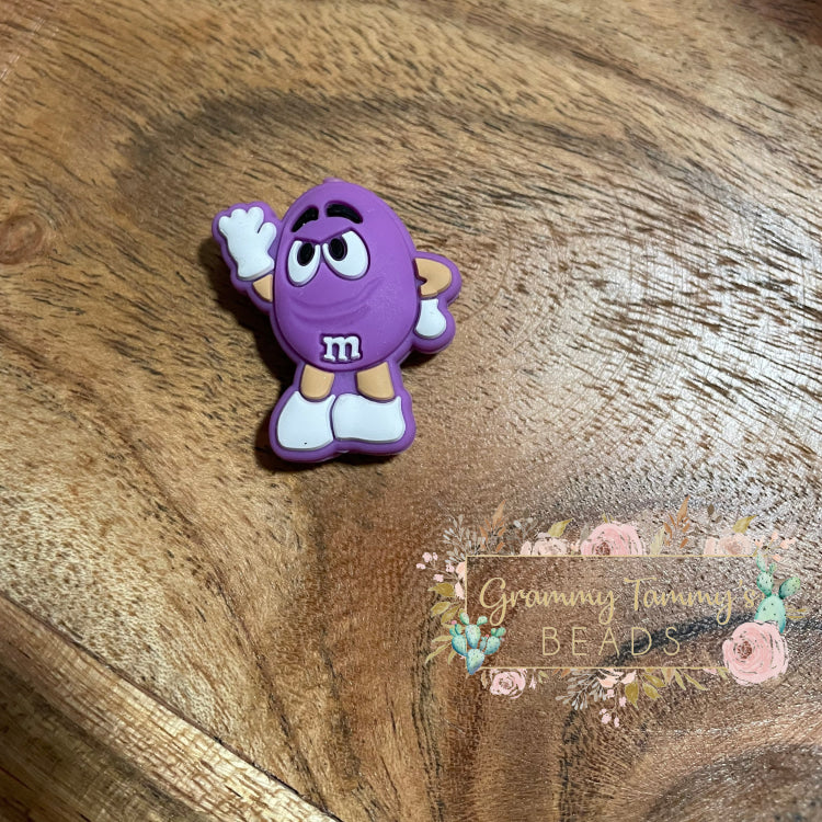 Mman - Purple Silicone Focal Bead