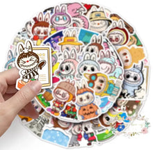 Load image into Gallery viewer, 50 Pcs Labubu Macaron Monster Vinyl Stickers Set For Skateboard/Laptop Decals Stickers
