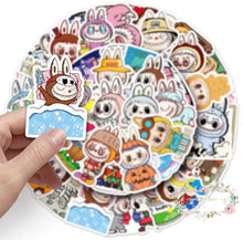 Load image into Gallery viewer, 50 Pcs Labubu Macaron Monster Vinyl Stickers Set For Skateboard/Laptop Decals Stickers

