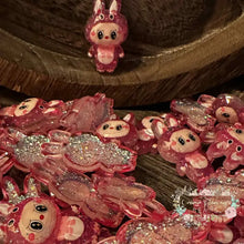 Load image into Gallery viewer, Dark Pink Lububu Glitter Shaker Flatback Glitter Flatback
