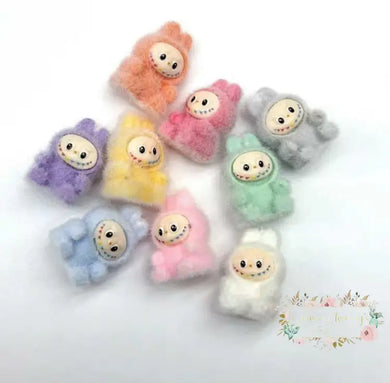 Labu Furry Beaded Accessories one count Assorted Colors Available Silicone Focal Bead