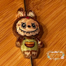 Load image into Gallery viewer, Brown Lububu Glitter Beadable Flatback Glitter Flatback
