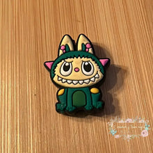 Load image into Gallery viewer, Monster Green Frog Labubu Silicone Focal Bead Silicone Focal Bead
