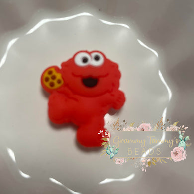 Monster - Red Silicone Focal Bead