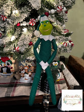 Load image into Gallery viewer, Monsters On The Shelf Green Man Christmas Decor
