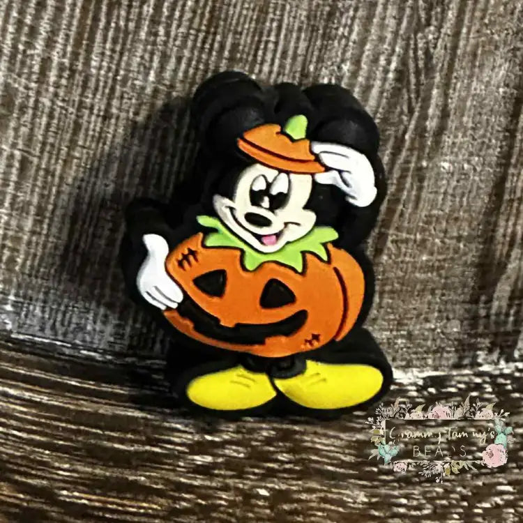 Mouse Pumpkin Silicone Focal Bead Silicone Focal Bead