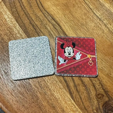 Minnie Love Zipper Glitter Flatback Glitter Flatback