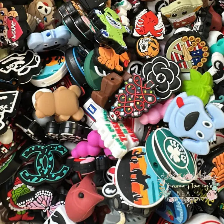 Mystery Bag of 25 Focal Beads silicone