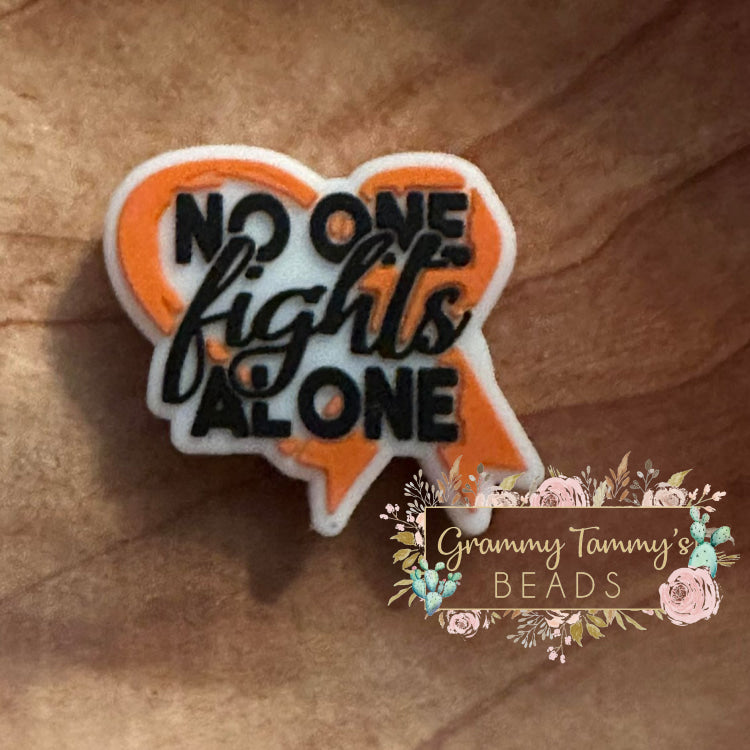 No One Fights Alone Silicone Focal Bead Beads