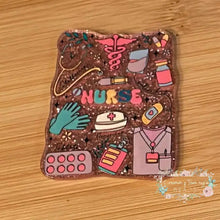 Load image into Gallery viewer, Nurse Busy - Pink Glitter Flatback Glitter Flatback

