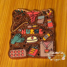 Load image into Gallery viewer, Busy Nurse - Pink Glitter Flatback Glitter Flatback
