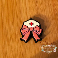 Load image into Gallery viewer, Nurse Hat Silicone Focal Bead Silicone Focal Bead
