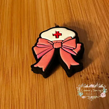 Load image into Gallery viewer, Nurse Hat Silicone Focal Bead Silicone Focal Bead

